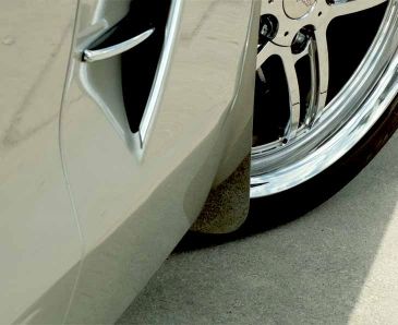 2005-2013 C6 Corvette - Mud Guards Z06 Styled Fronts 2Pc | Polished Stainless Steel