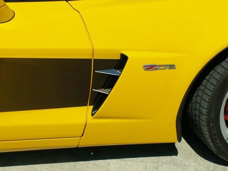 2006-2013 Z06 Corvette - Vent Spears w/Perforated Front Vents 6Pc | Polished Stainless