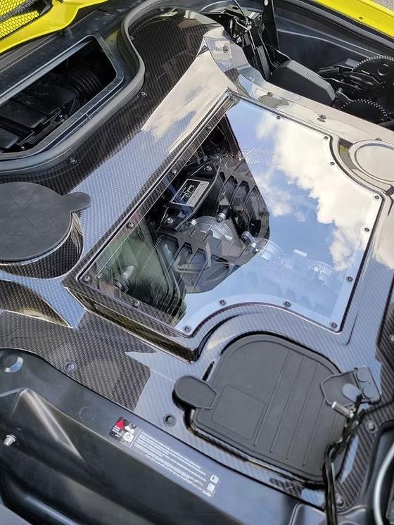 Clear HTC Engine Bay Cover for 2020+ Corvette C8 Z06, ZR1, E-Ray and Stingray Models