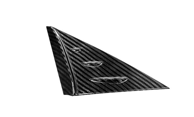 C8 Carbon Fiber or Carbon Flash Anti-Buffeting A Pillar Trim Overlay