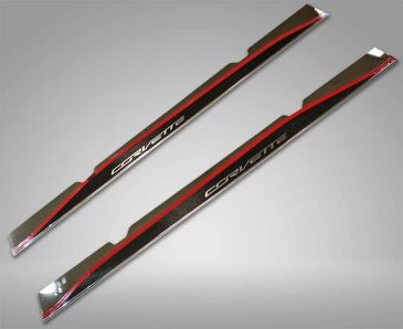 2014-2019 C7 Stingray/Z51 Corvette - Side Skirts | 22 Gauge Stainless Steel With Carbon Fiber Overlay