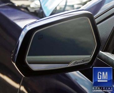 2010-2013 Camaro SS - Side View Mirror Trim SuperSport Style 2Pc | Brushed Stainless Steel