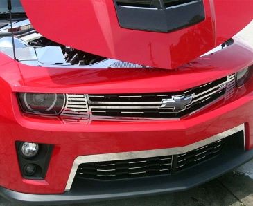 2012-2013 Camaro ZL1 - Front Upper Valance Trim | Polished Stainless Steel