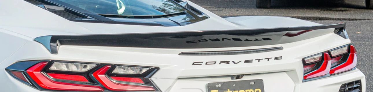 C8 Corvette Z51 Low Profile Rear Trunk Lid Wing Spoiler Gloss Black