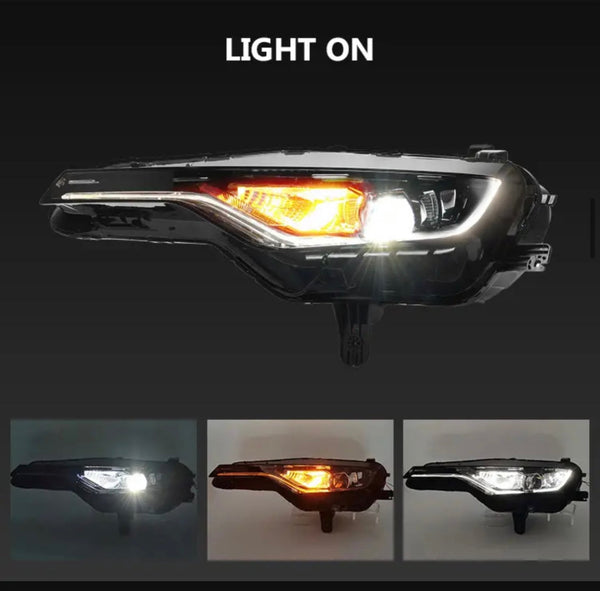 2019-2025 Chevy Camaro RS Signature Replica Headlights – LED Low/High Beams, Sequential Turn Signals (Pair)