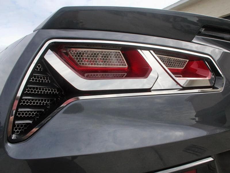 2014-2019 C7 Corvette Stingray - Tail Light Trim Kit 8Pc | Stainless Steel, Choose Finish