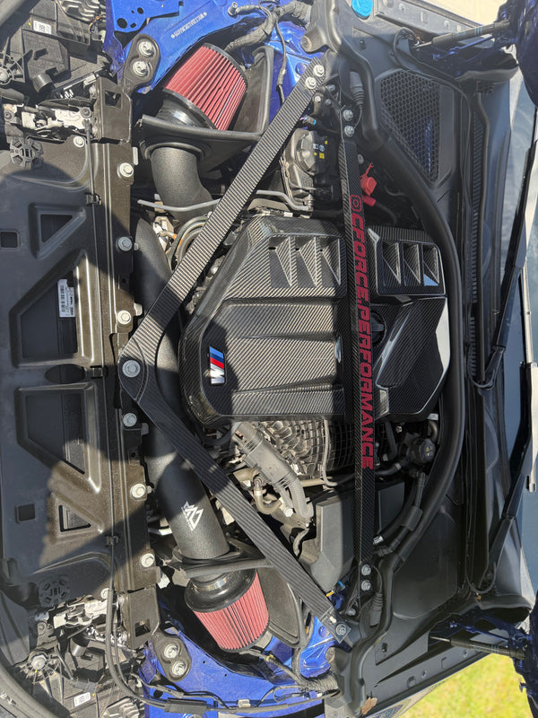 2021-UP BMW G80 M3 G82 / G83 M4 G87 M2 Dry Carbon Fiber Engine Strut Brace Bracket Tower Bars