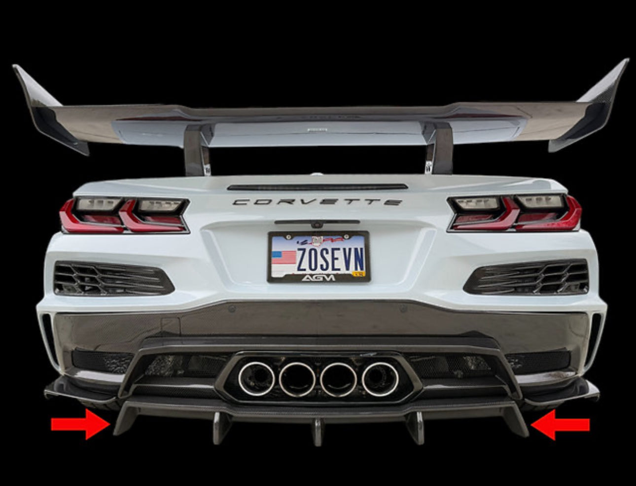 AGM C8 Corvette Z06/ERay Carbon Fiber Center Diffuser