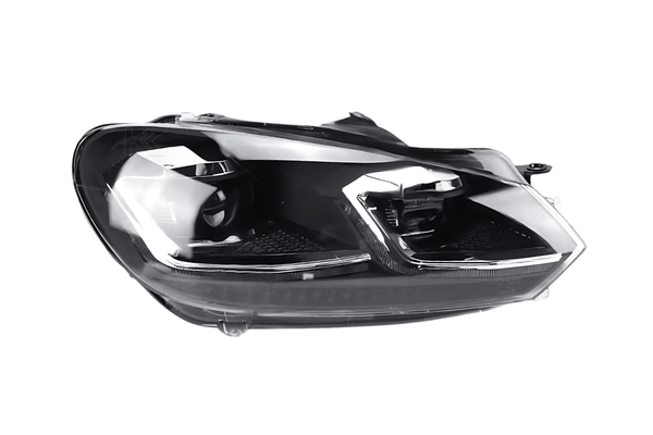 Volkswagen Golf MK6 Red, Silver, and Black Projector with Dynamic Signal LED Headlights (2009 - 2013)