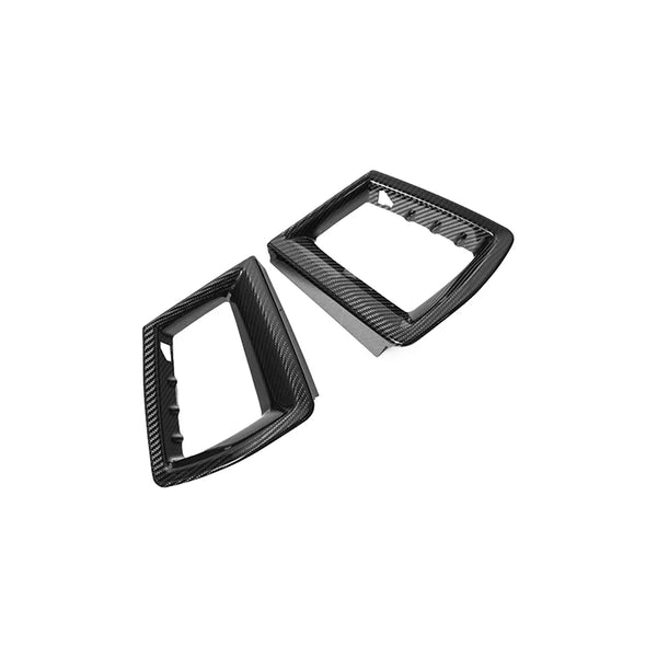 2024+ Ford Mustang GT DRY CARBON FIBER Front Side Grille Inserts