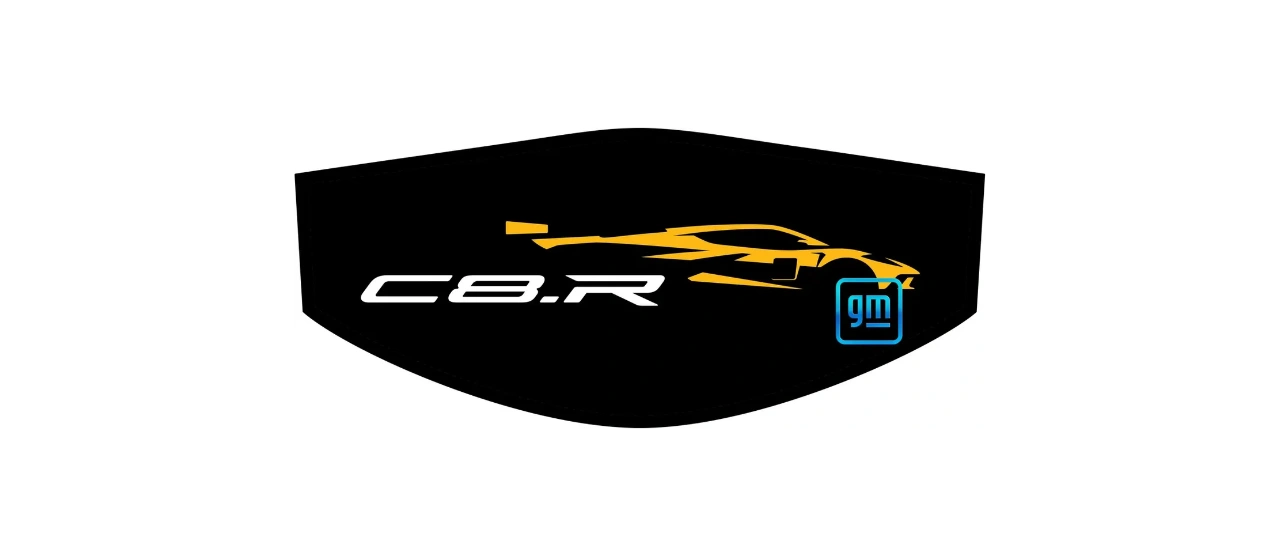 Yellow C8.R Race Car Trunk Cover Convertible or Coupe