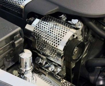 2009-2011 Corvette ZR1 only - Alternator Cover Perforated Style | Polished Stainless Steel