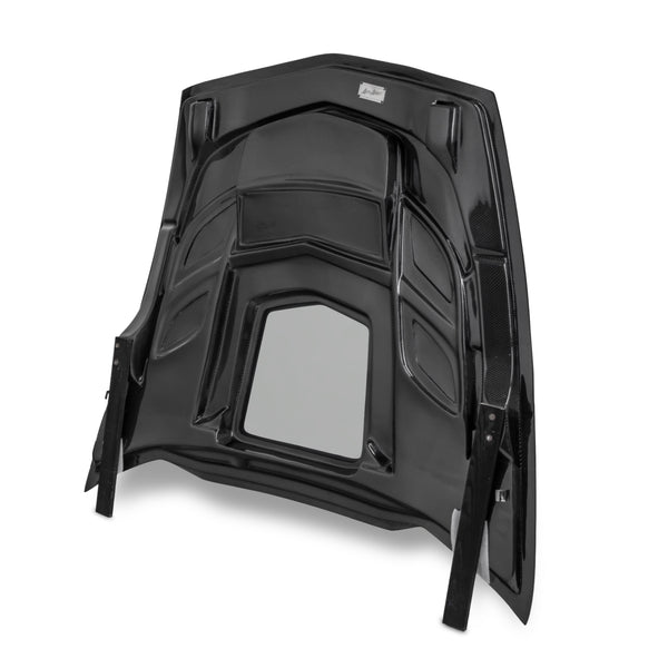 2014-2019 Corvette C7 Type-VS1 Double Sided Carbon fiber Vented Style Hood W/ Window For Stingray, Z51, Grand Sport, Z06