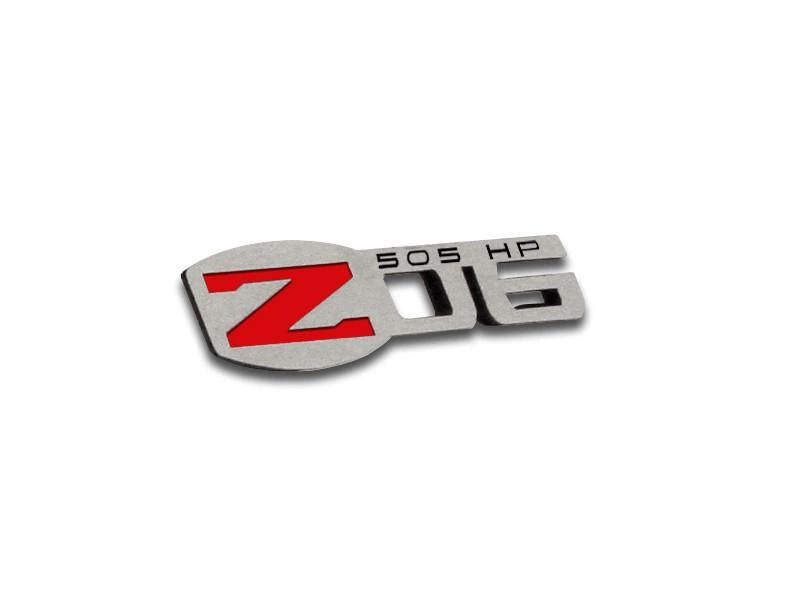 2005-2013 C6 Corvette - Z06 505HP Badges 4Pc | Polished Stainless Steel