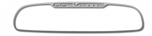 2005-2013 C6 Corvette - CORVETTE Style Rear View Mirror Trim | Brushed Stainless