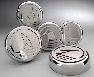 2010-2022 Camaro SS/RS - Executive Series Fluid Cap Covers 5Pc | Polished & Brushed