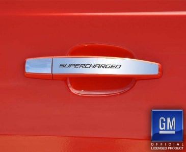 2010-2013 Camaro - SUPERCHARGED Exterior Door Handle Plates | Stainless Steel