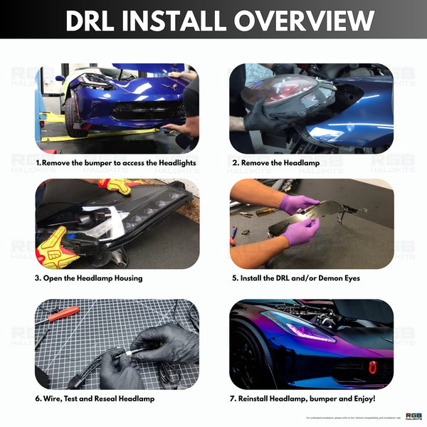 Chevrolet Corvette Multicolor DRL Boards (2014-2019)