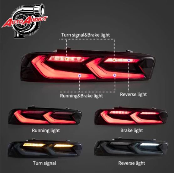 2016-2018 Chevy Camaro Umbra LED Taillights Gloss Black/Smoke Lens