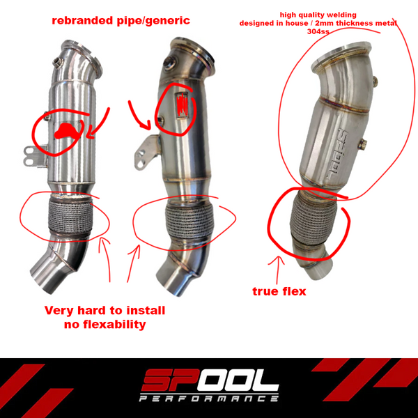 B58 5 Inch Stainless Steel Downpipe Upgrade [Race Downpipes]