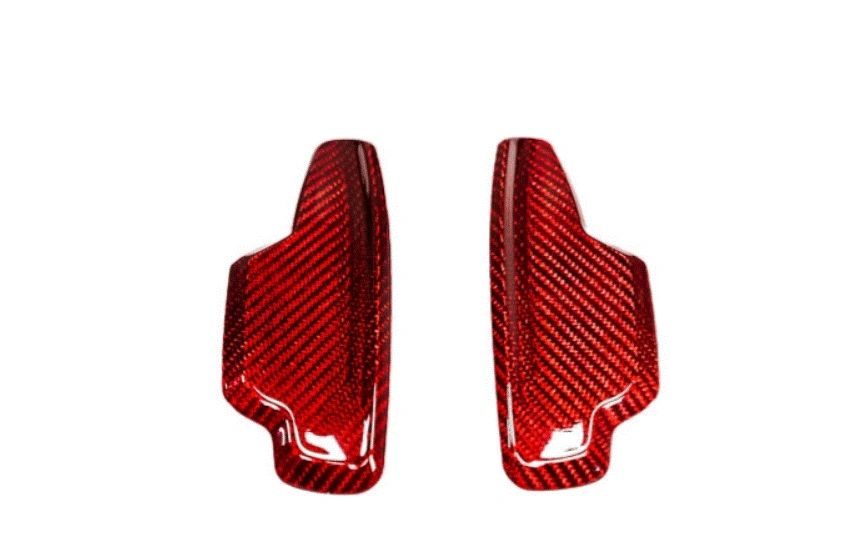 Paragon C8 Corvette Paddle Shifter Covers - Red Carbon Fiber