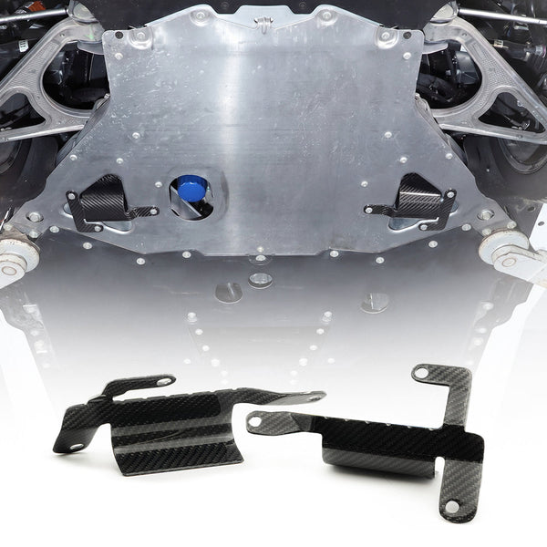 2020-2027 C8 Corvette Z06 / ZR1 / ERay / Stingray Underbody Air Deflector Dry Gloss Carbon Fiber Pair