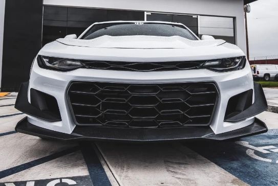 2019-2023 Chevy Camaro ZL1 1LE Track Package Front Bumper Conversion 13pcs Flat BLK Non RS Headlights