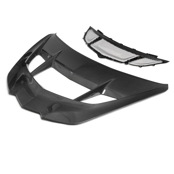 2025-2027 C8 ZR1/ZR1X ZTK Type-OEM Hood Functional Dry Carbon Fiber Double Sided