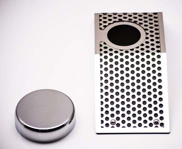 2008-2013 C6/Z06/GS Corvette - Perforated Power Steering Reservoir Cover w/cap | Stainless Steel