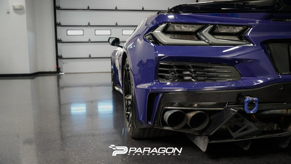 C8 Corvette Widebody 7MM Hub Centric Front in Wheel Spacers With Extended Titanium Lug Nuts