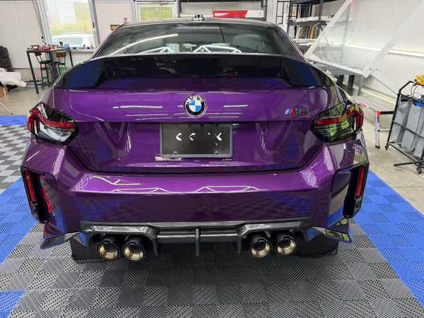 2023+ BMW G87 M2 Dry Carbon Fiber Rear Trunk Lip Spoiler Wing CT Style