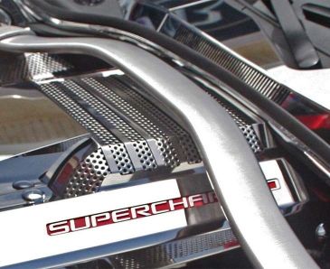 2012-2015 Camaro ZL1 - Supercharger Perforated Plenum Cover | Polished Stainless Steel