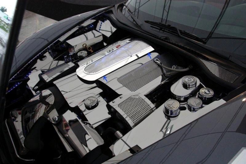 2008-2013 C6/GS Corvette - Perforated Plenum Cover Low Profile | Polished Stainless Steel