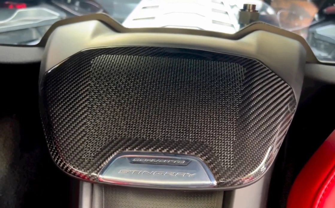 CFP C8 Corvette Carbon Fiber Waterfall Speaker Overlay