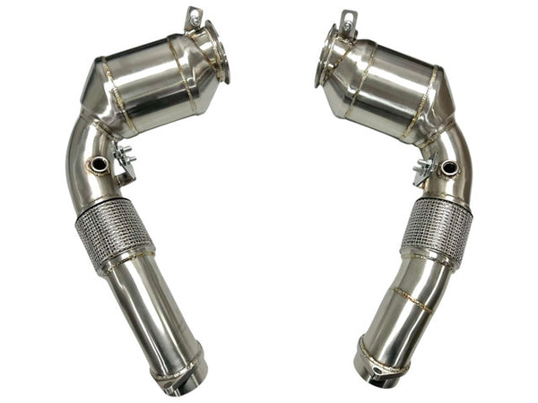 MAD BMW 2024+ S68 Primary Catted Downpipes (No CEL) | G90 G99 M5, F95 F96 X5M/X6M & G05/G06/G07/G09