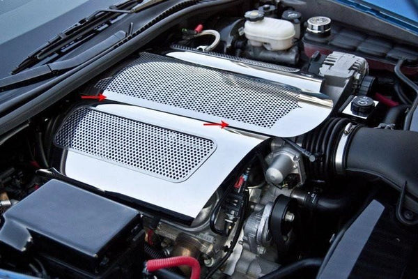 2005-2013 C6/GS Corvette - Fuel Rail Covers | Polished Stainless Steel, Choose Type