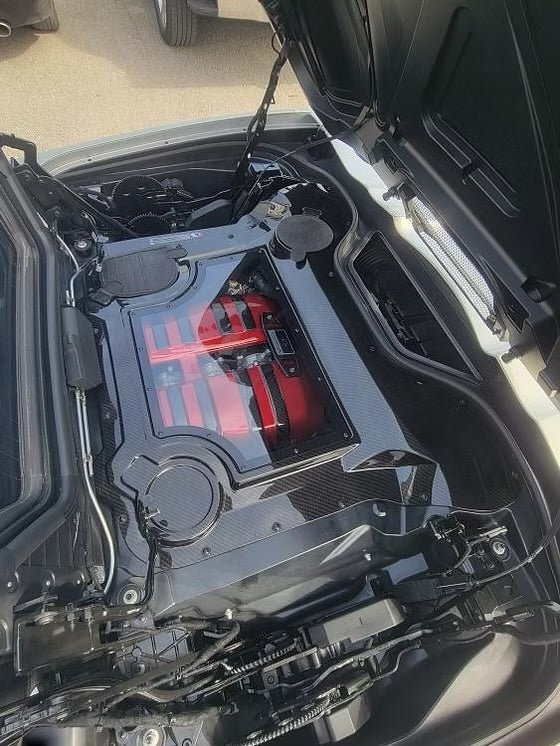 Clear HTC Engine Bay Cover for 2020+ Corvette C8 Z06, ZR1, E-Ray and Stingray Models