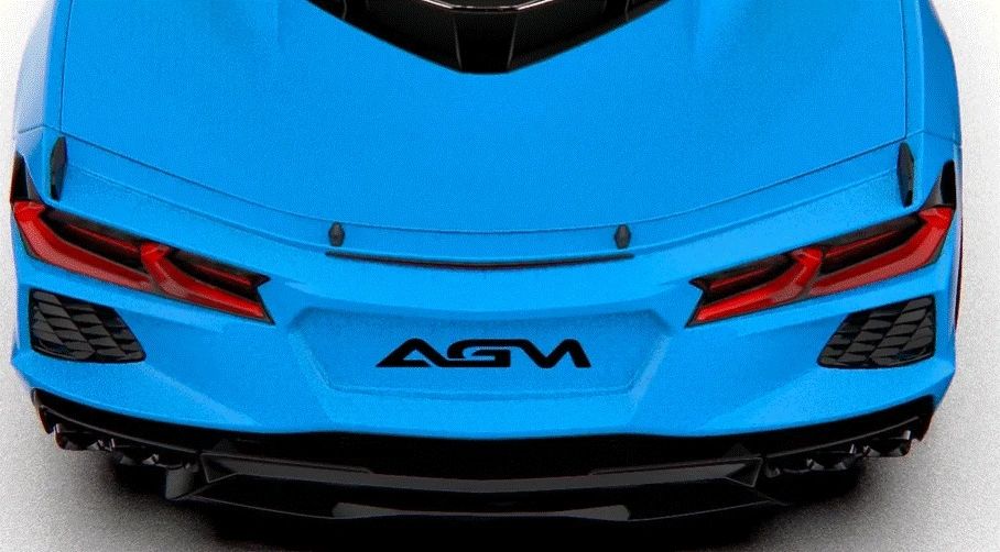 AGM C8 Corvette Spoiler Delete Fin Kit