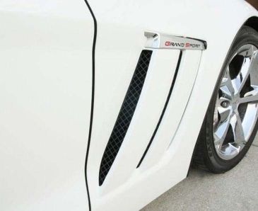 2010-2013 GS Corvette - Side Vent Grilles 6Pc| Blakk Stealth Stainless Laser Mesh