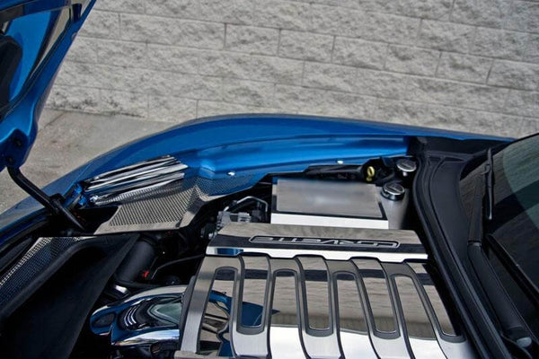 2014-2019 C7 Corvette Z06/Grand Sport/Stingray - Inner Fender Covers 3Pc | Stainless Steel, Brushed Finish