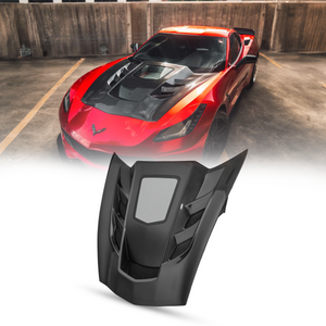 2014-2019 Corvette C7 Type-VS1 Double Sided Carbon fiber Vented Style Hood W/ Window For Stingray, Z51, Grand Sport, Z06