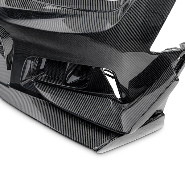 2019-2025 Chevy Camaro SS RS LT Black Panther ZL1 1LE 1PC Full Gloss Carbon Fiber Track Package Front Bumper Conversion for RS Headlights