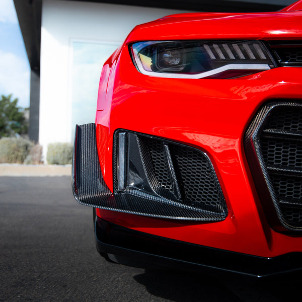2016-2025 Camaro SS/RS/LT Type-ZL1 Gloss Carbon Fiber Bezels (Pair)