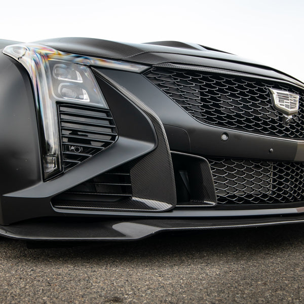 2025-2026 Cadillac CT5-V Blackwing Front Side Outer Grilles Pre Preg Gloss Carbon Fiber Pair