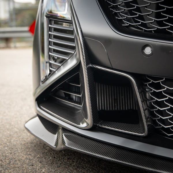 2025-2026 Cadillac CT5-V Blackwing Front Side Outer Grilles Pre Preg Gloss Carbon Fiber Pair