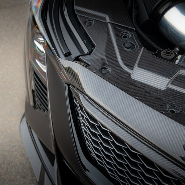 2025-2026 Cadillac CT5-V Blackwing Front Bumper Top Upper Shell Pre Preg Gloss Carbon Fiber Replacement