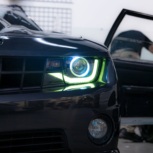 2010-2013 Chevy Camaro RGB Color-Changing 6th Gen Style Headlights – OEM Bumper Fitment