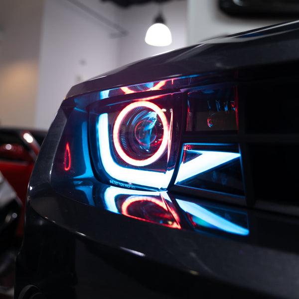 2010-2013 Chevy Camaro RGB Color-Changing 6th Gen Style Headlights – OEM Bumper Fitment
