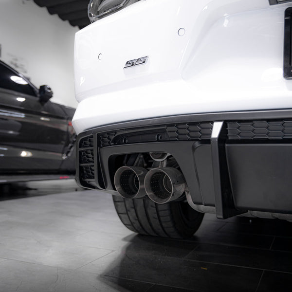 2016-2025 Chevy Camaro Evo Style Shark Fins Rear Diffuser Quad/Single Tips SS/RS/LT & ZL1 w/ Smoke Reflectors