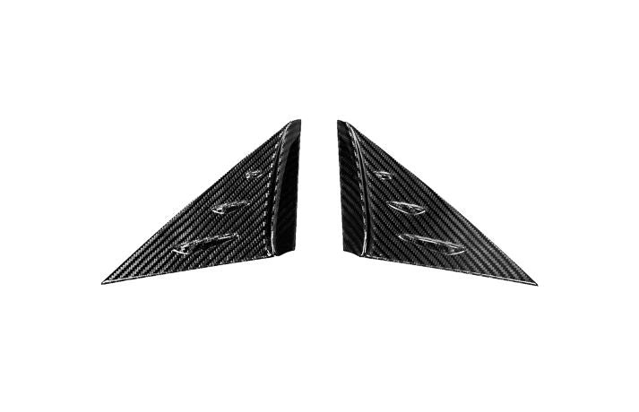 C8 Carbon Fiber or Carbon Flash Anti-Buffeting A Pillar Trim Overlay